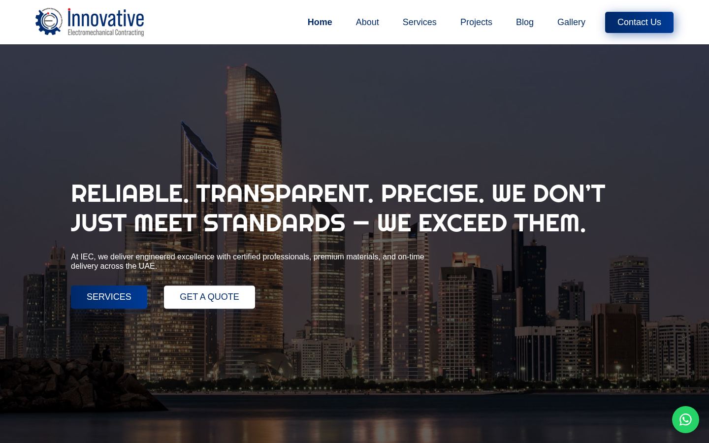 Innovative Electromechanical Contracting · HOMEPAGE_SCREENSHOT