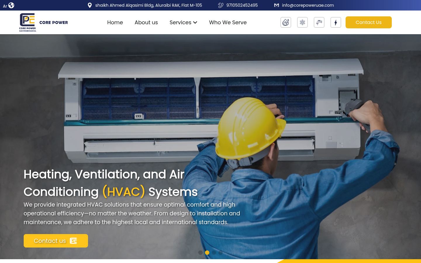Core Power Electromechanical · HOMEPAGE_SCREENSHOT