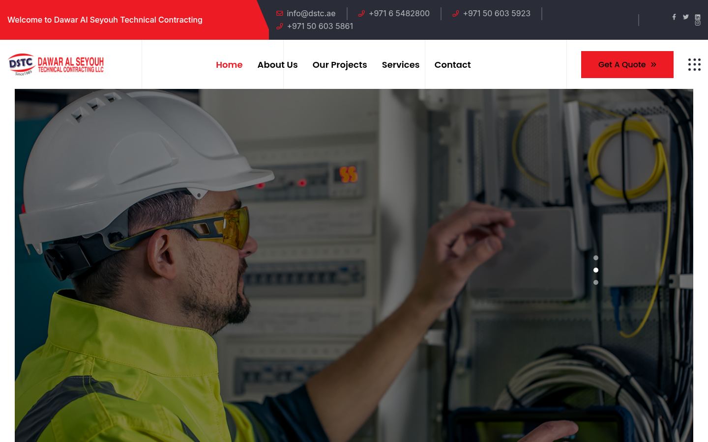 Dawar Al Seyouh Technical Contracting · HOMEPAGE_SCREENSHOT