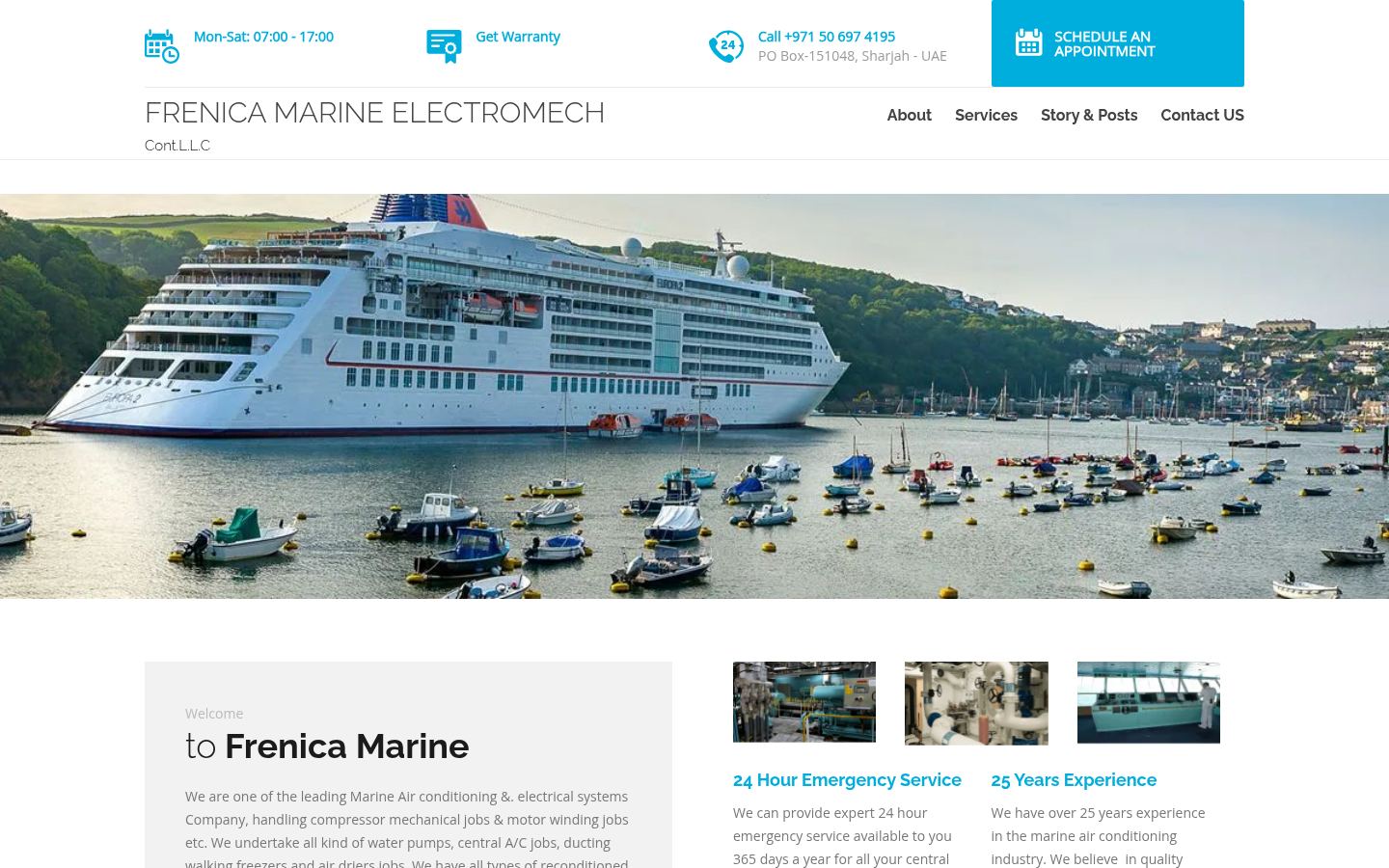 Frenica Marine Electromech Cont LLC · HOMEPAGE_SCREENSHOT