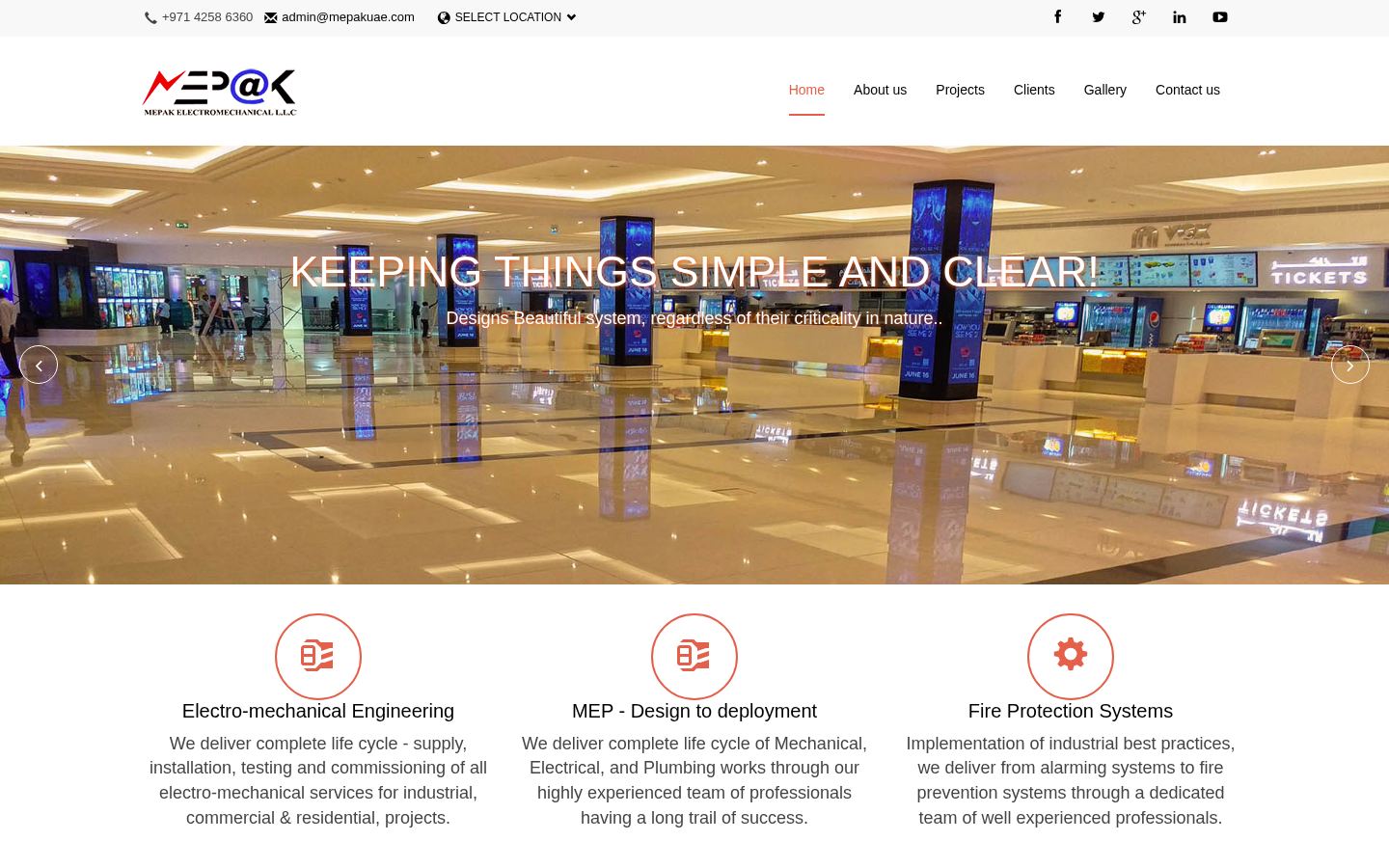 Mepak Electromechanical · HOMEPAGE_SCREENSHOT