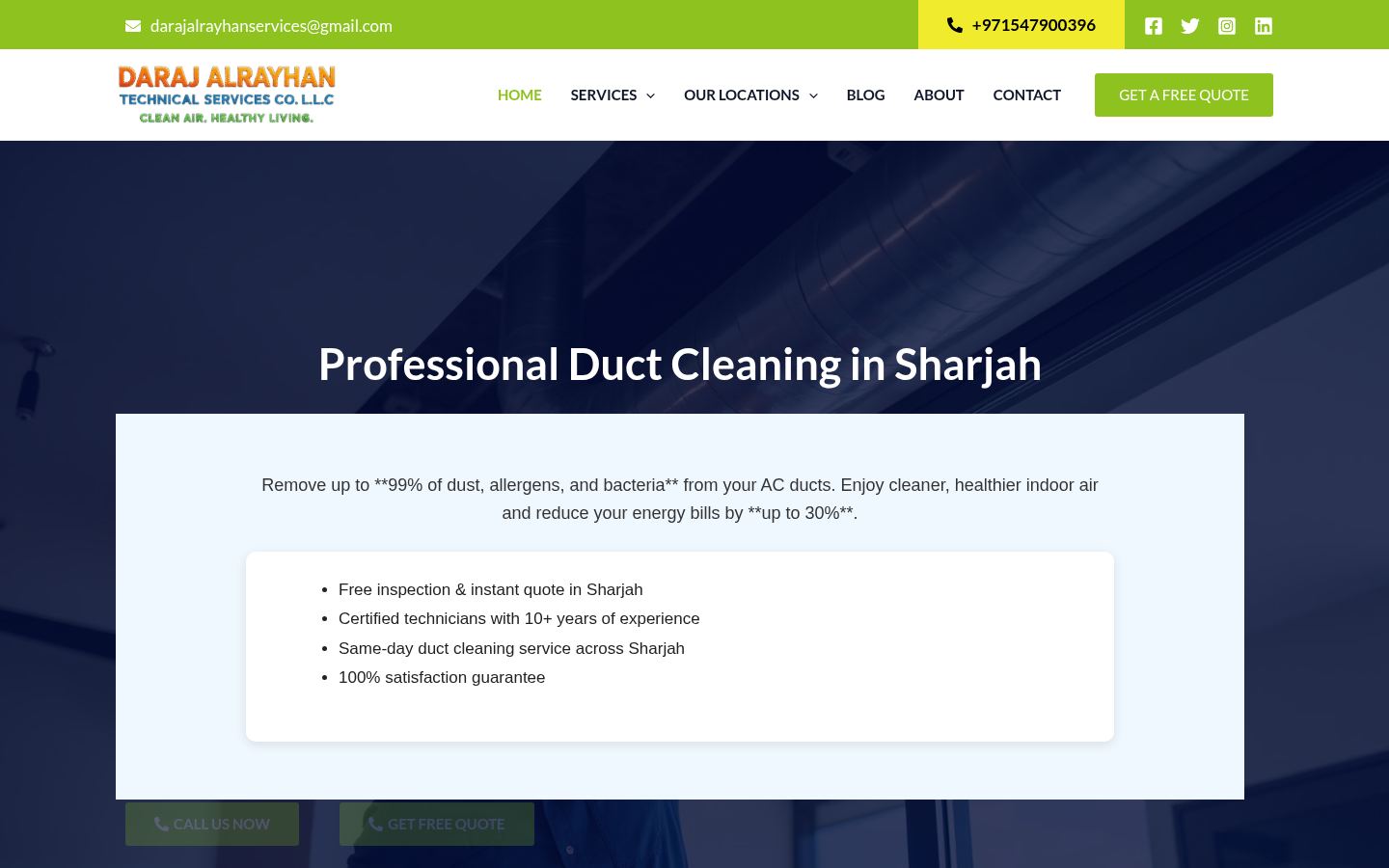 Daraj Alrayhan Technical Services · HOMEPAGE_SCREENSHOT