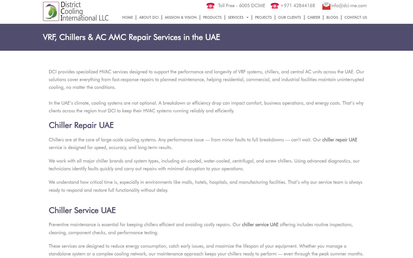DCI Middle East · HOMEPAGE_SCREENSHOT