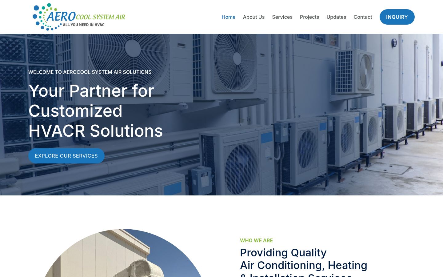 Aerocool System Air Solutions LLC · HOMEPAGE_SCREENSHOT