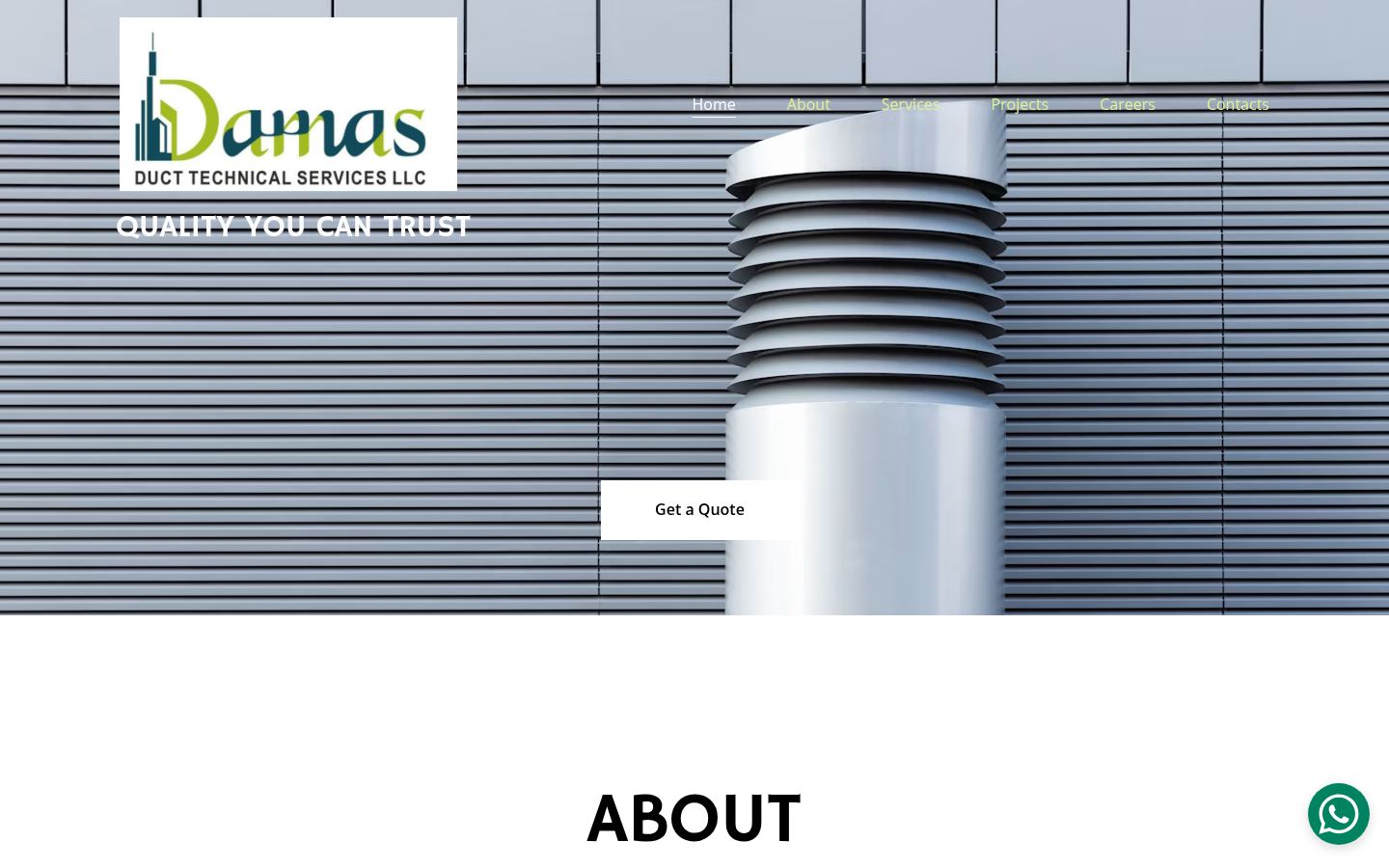 Damas Duct Technical Services LLC · HOMEPAGE_SCREENSHOT