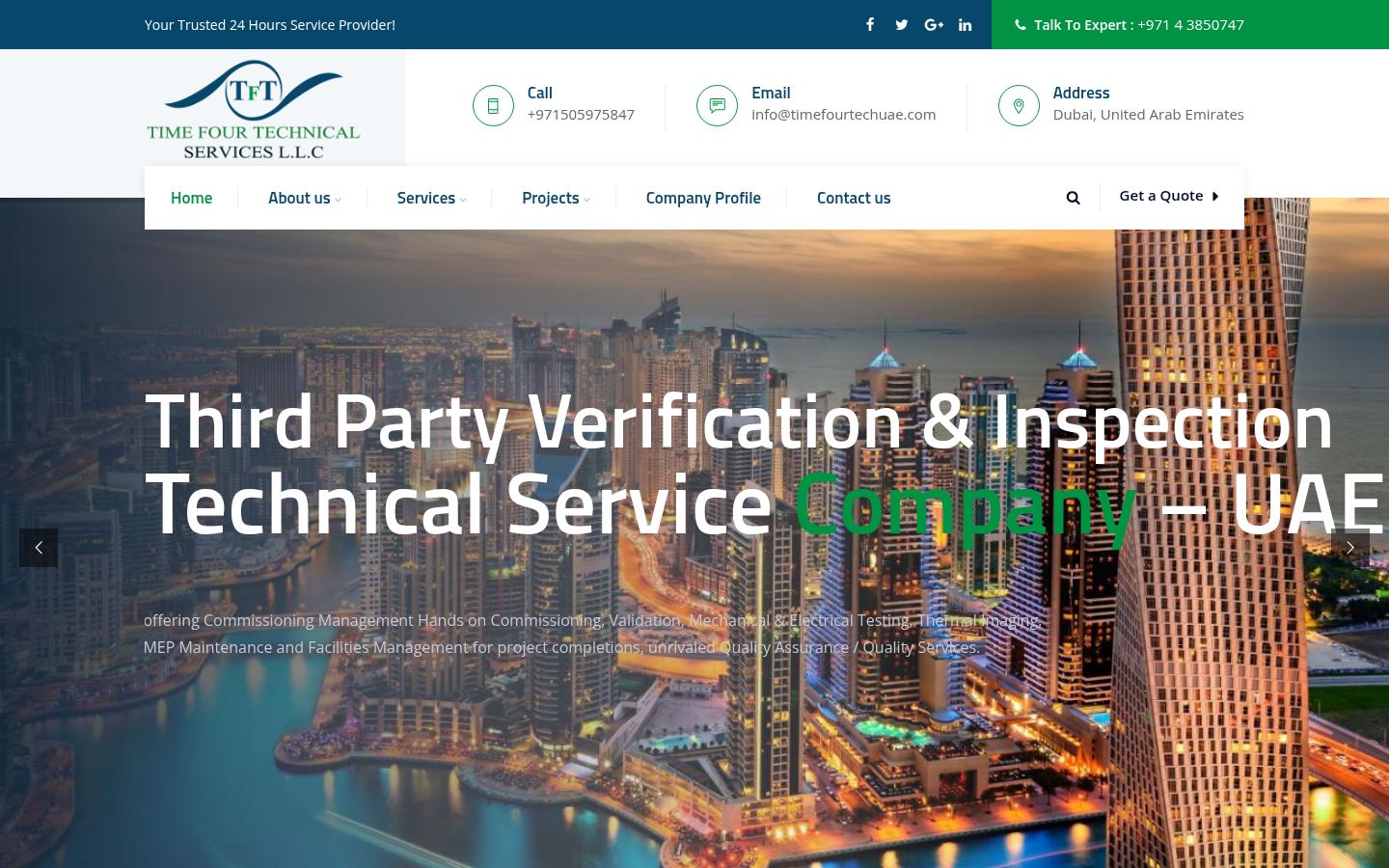 Time Four Technical Services · HOMEPAGE_SCREENSHOT