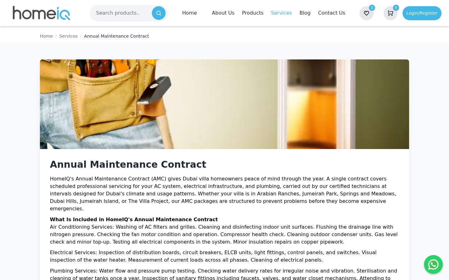 HomeIQ Electromechanical Services · HOMEPAGE_SCREENSHOT