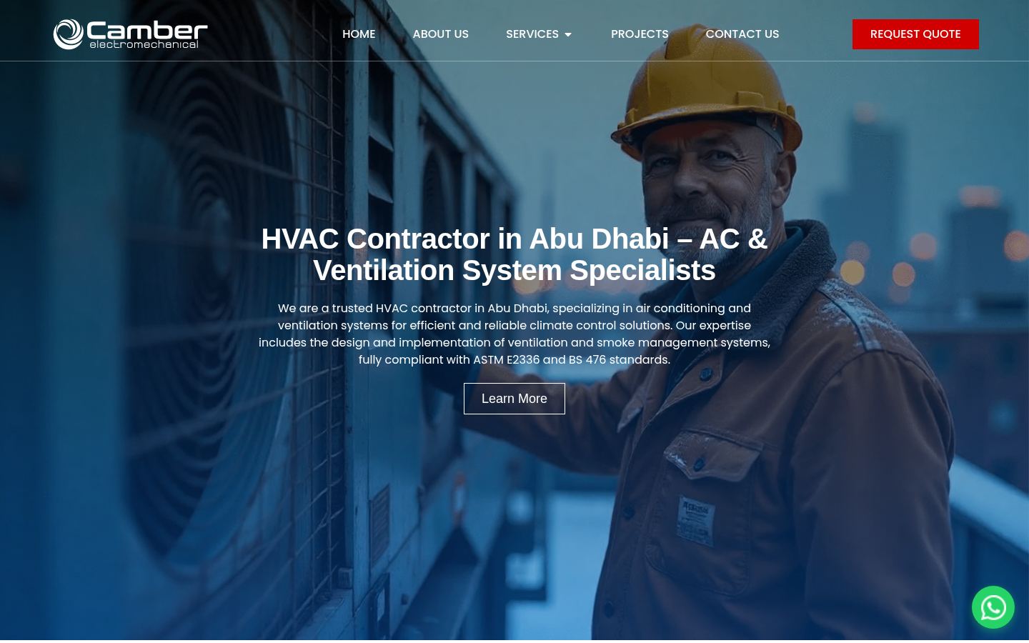 Camber Electromechanical · HOMEPAGE_SCREENSHOT