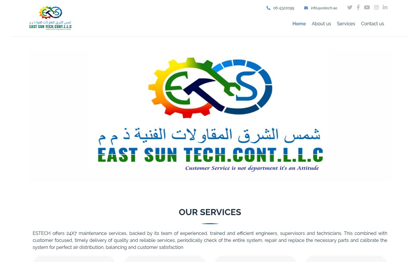 ESTECH Technical Contracting · HOMEPAGE_SCREENSHOT