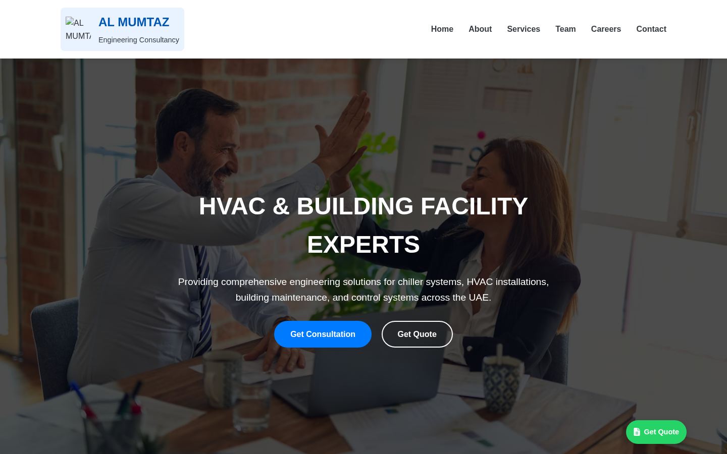 Al Mumtaz For Engineering Consultancy · HOMEPAGE_SCREENSHOT