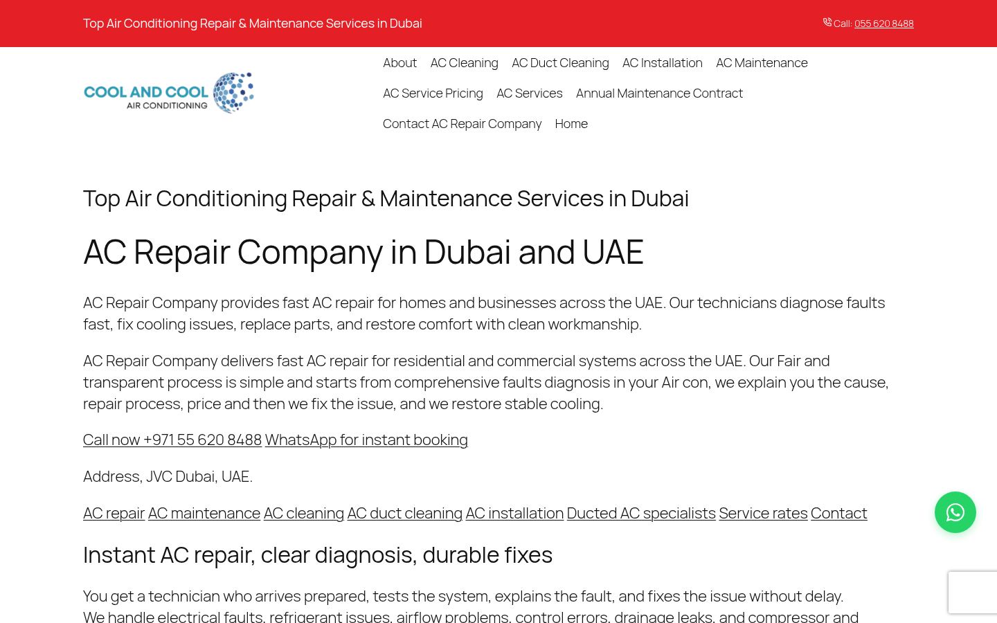 AC Repair Company · HOMEPAGE_SCREENSHOT