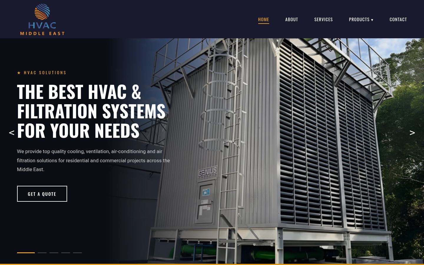 HVAC Middle East · HOMEPAGE_SCREENSHOT