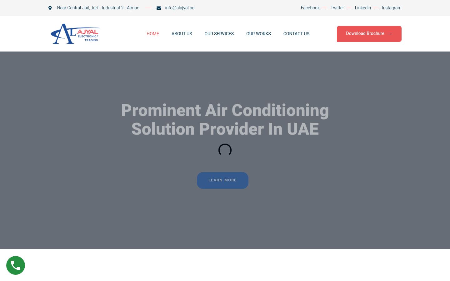 Al Ajyal Electronics Trading and AC Maintenance · HOMEPAGE_SCREENSHOT