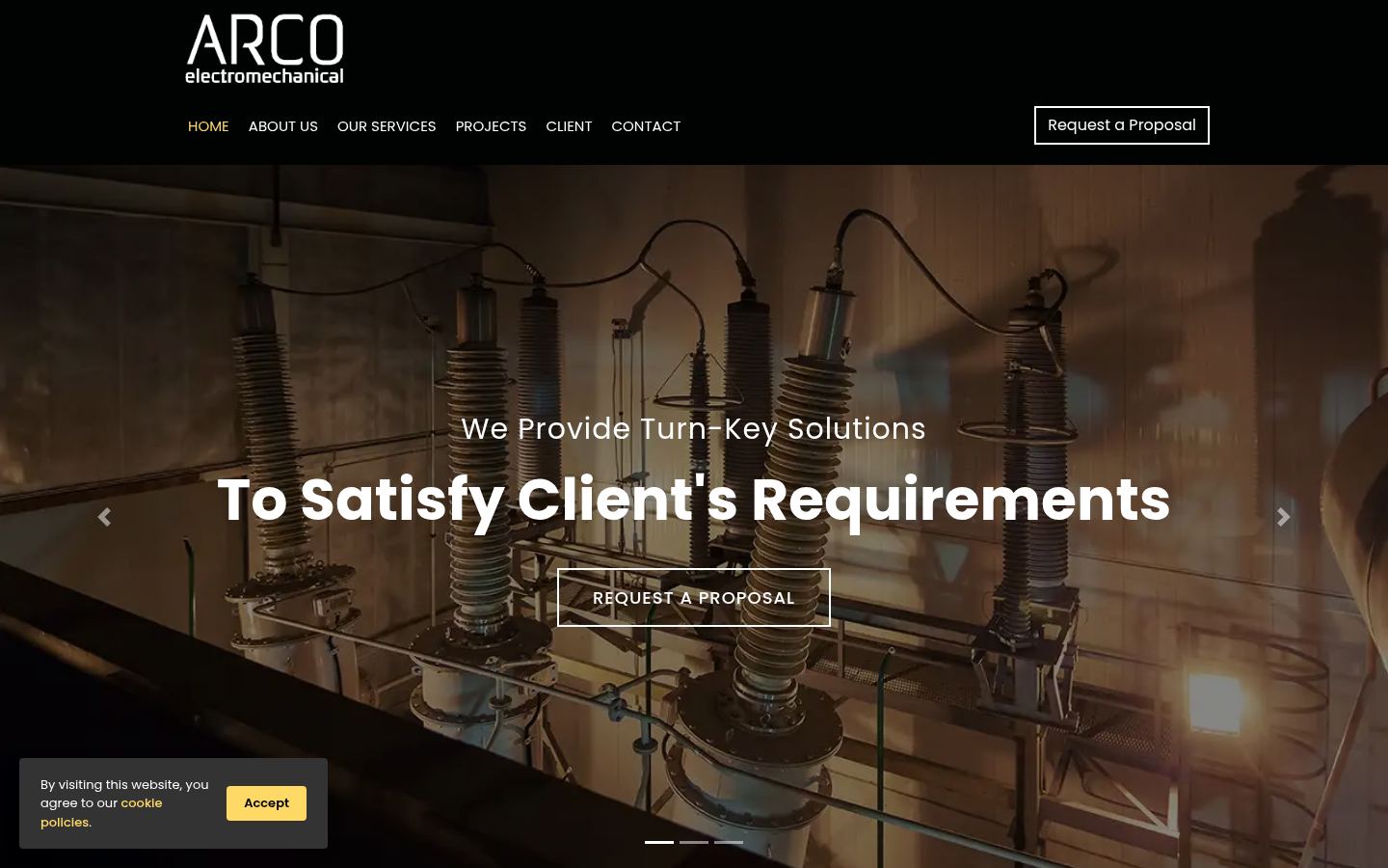 Arco Electromechanical · HOMEPAGE_SCREENSHOT