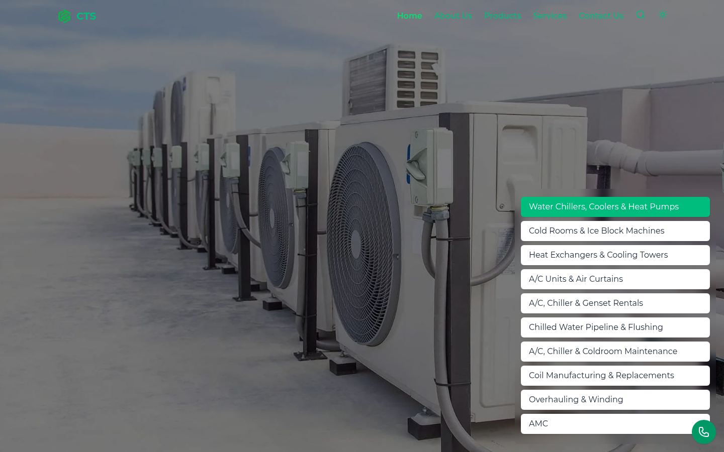 Chiller Technical Services · HOMEPAGE_SCREENSHOT