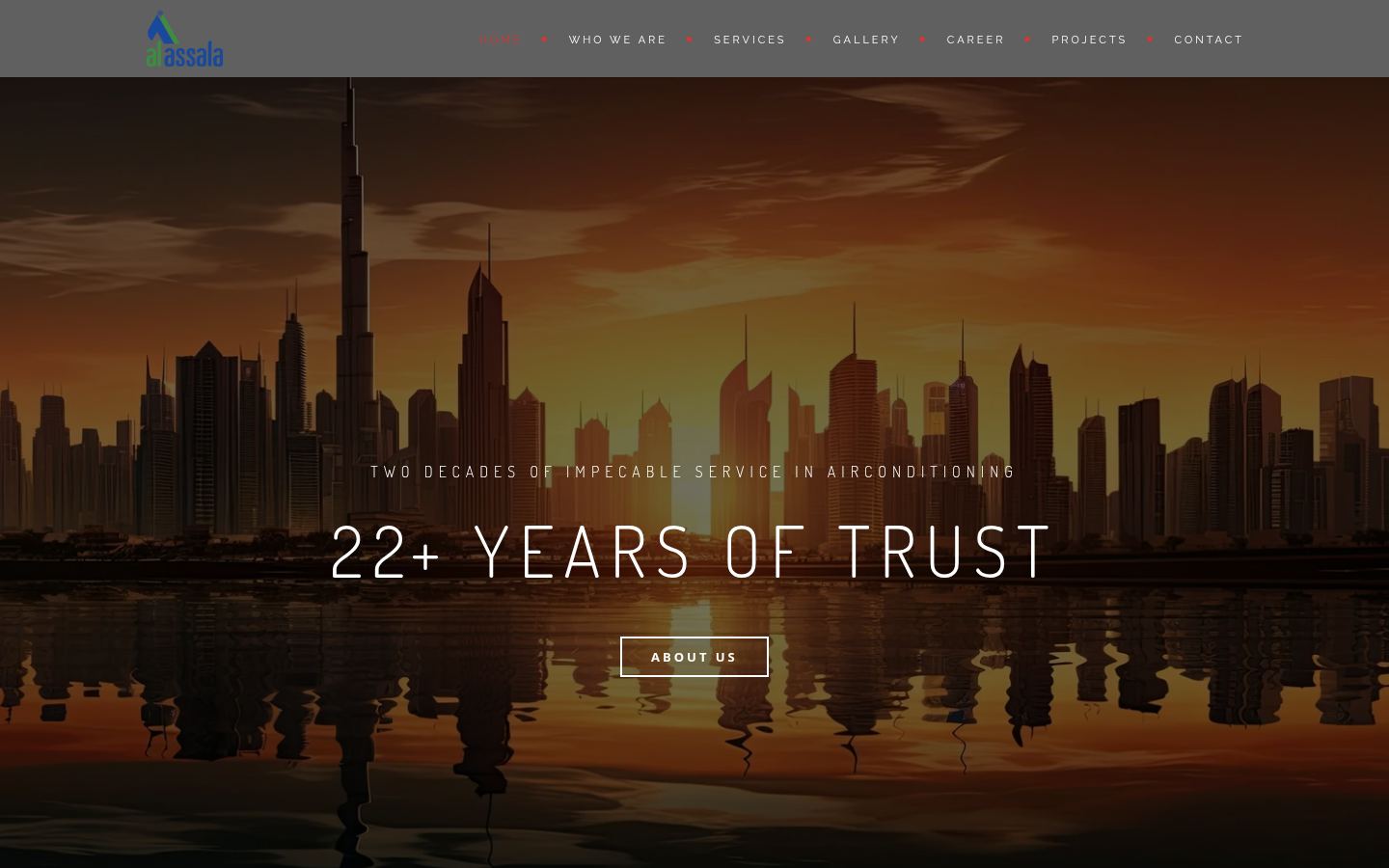 Al Assala A/C Contracting · HOMEPAGE_SCREENSHOT