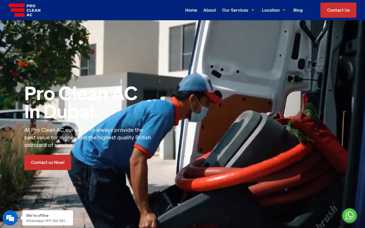 Pro Clean Ac · HOMEPAGE_SCREENSHOT