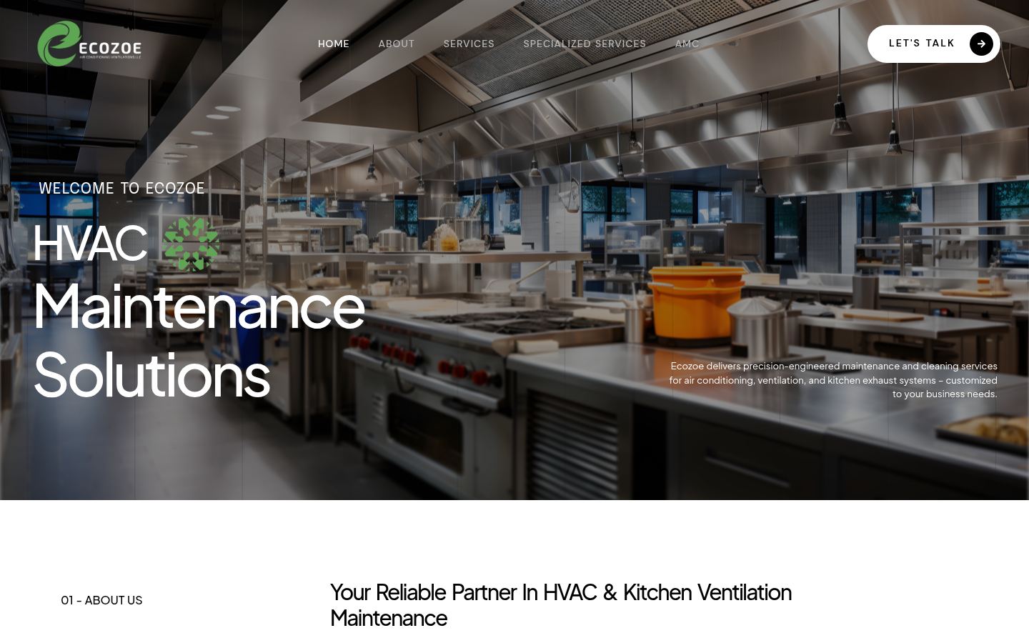 Ecozoe Air Conditioning Ventilations · HOMEPAGE_SCREENSHOT