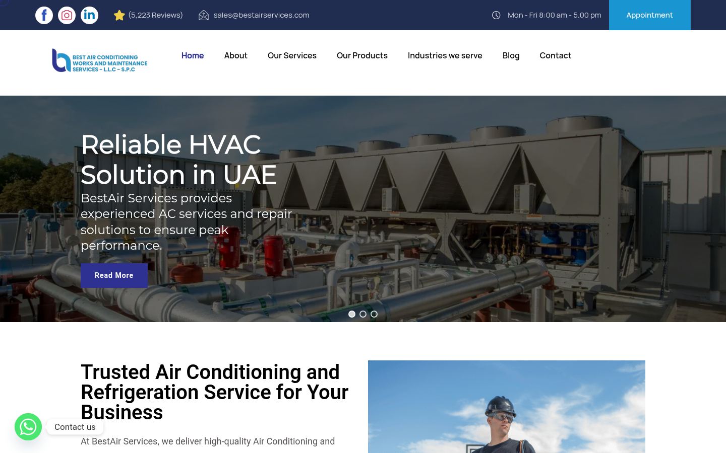 BestAir Services · HOMEPAGE_SCREENSHOT