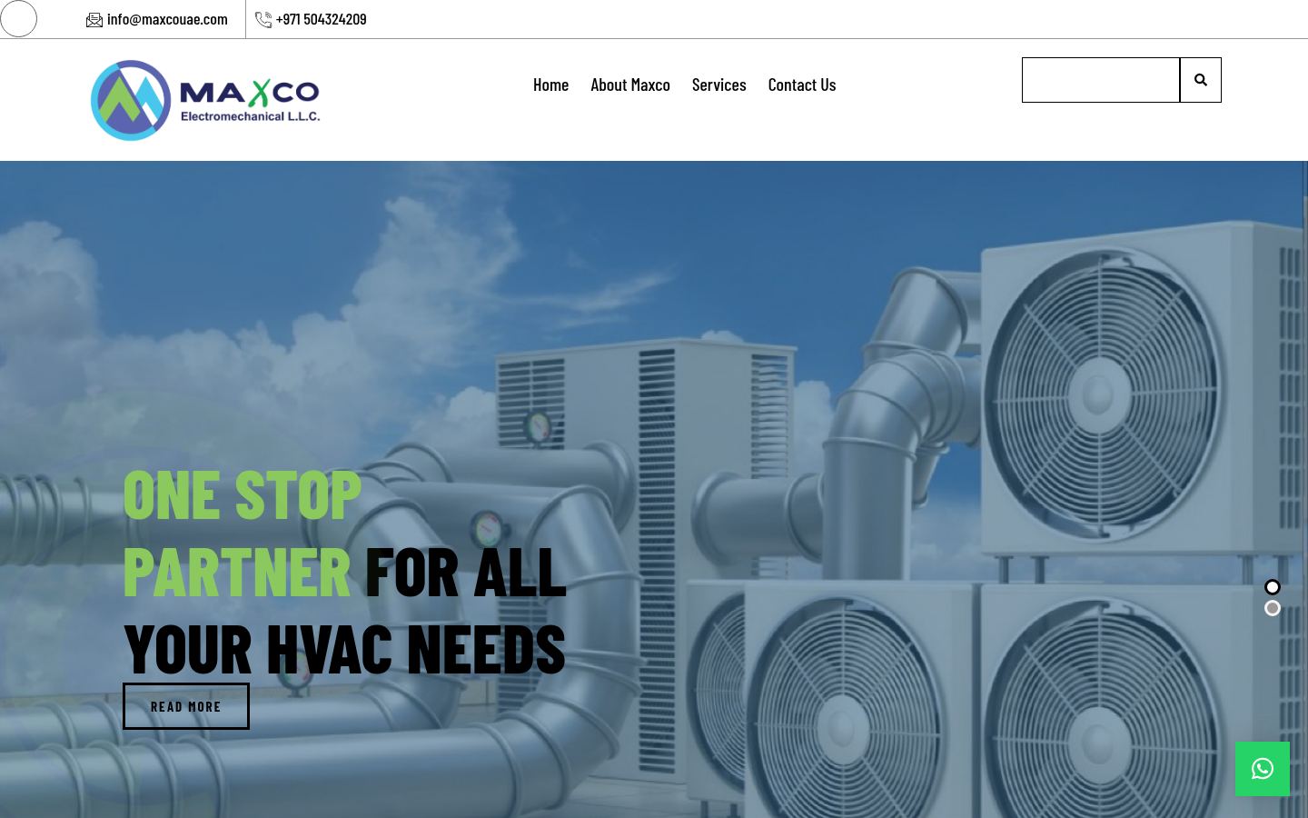 Maxco Electromechanical LLC · HOMEPAGE_SCREENSHOT