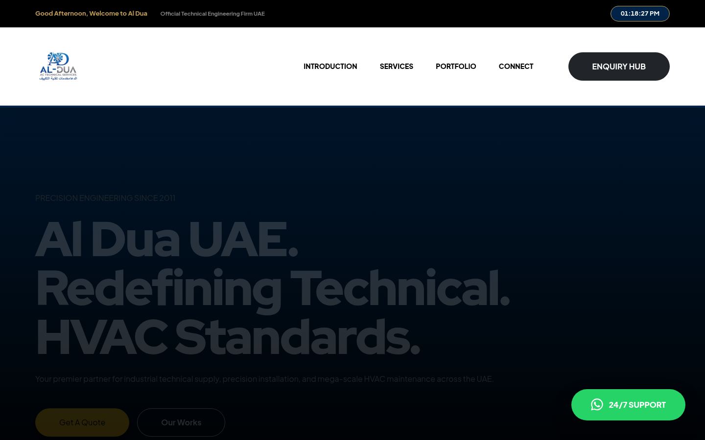 Al Dua AC Technical Services · HOMEPAGE_SCREENSHOT