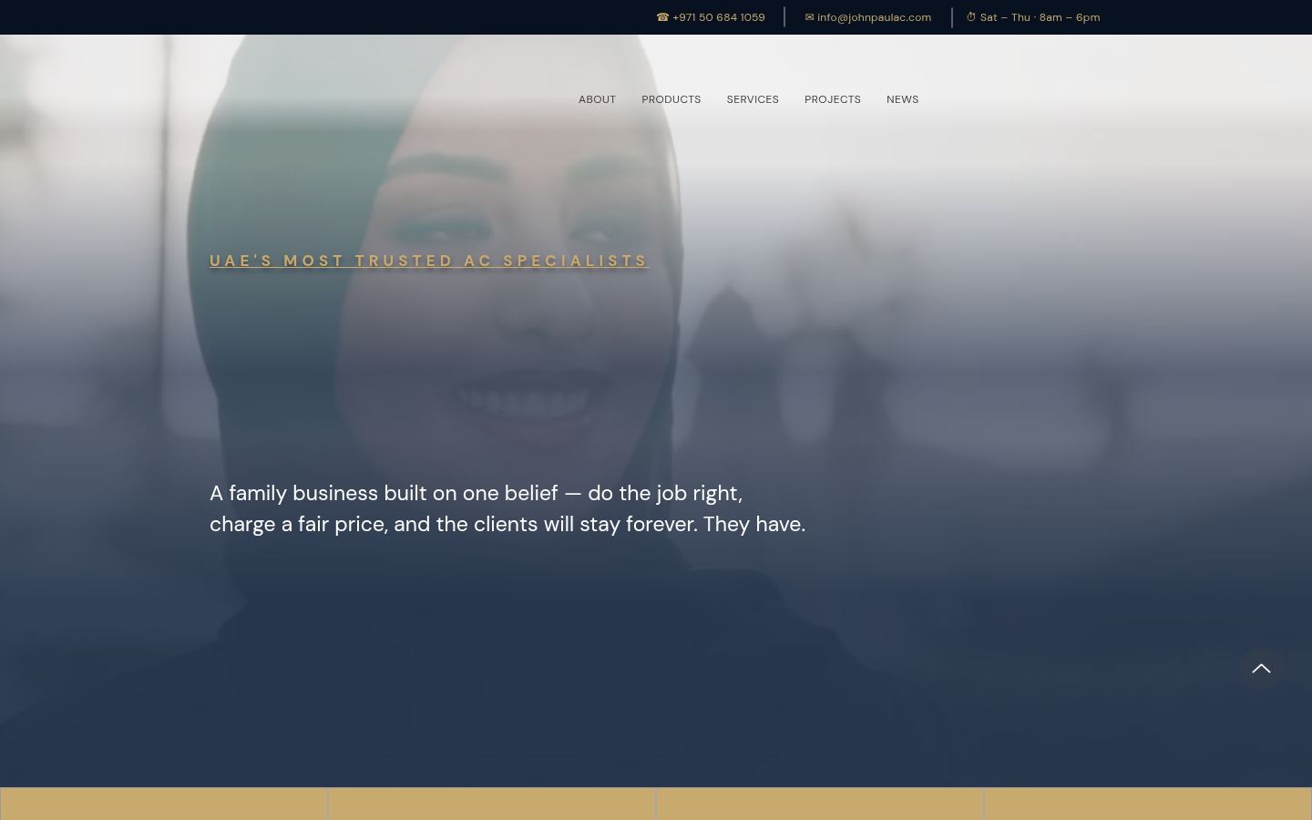 John Paul Air Conditioning · HOMEPAGE_SCREENSHOT