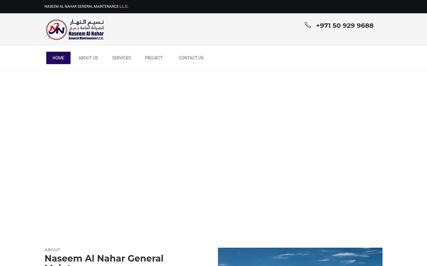Naseem Al Nahar General Maintenance · HOMEPAGE_SCREENSHOT