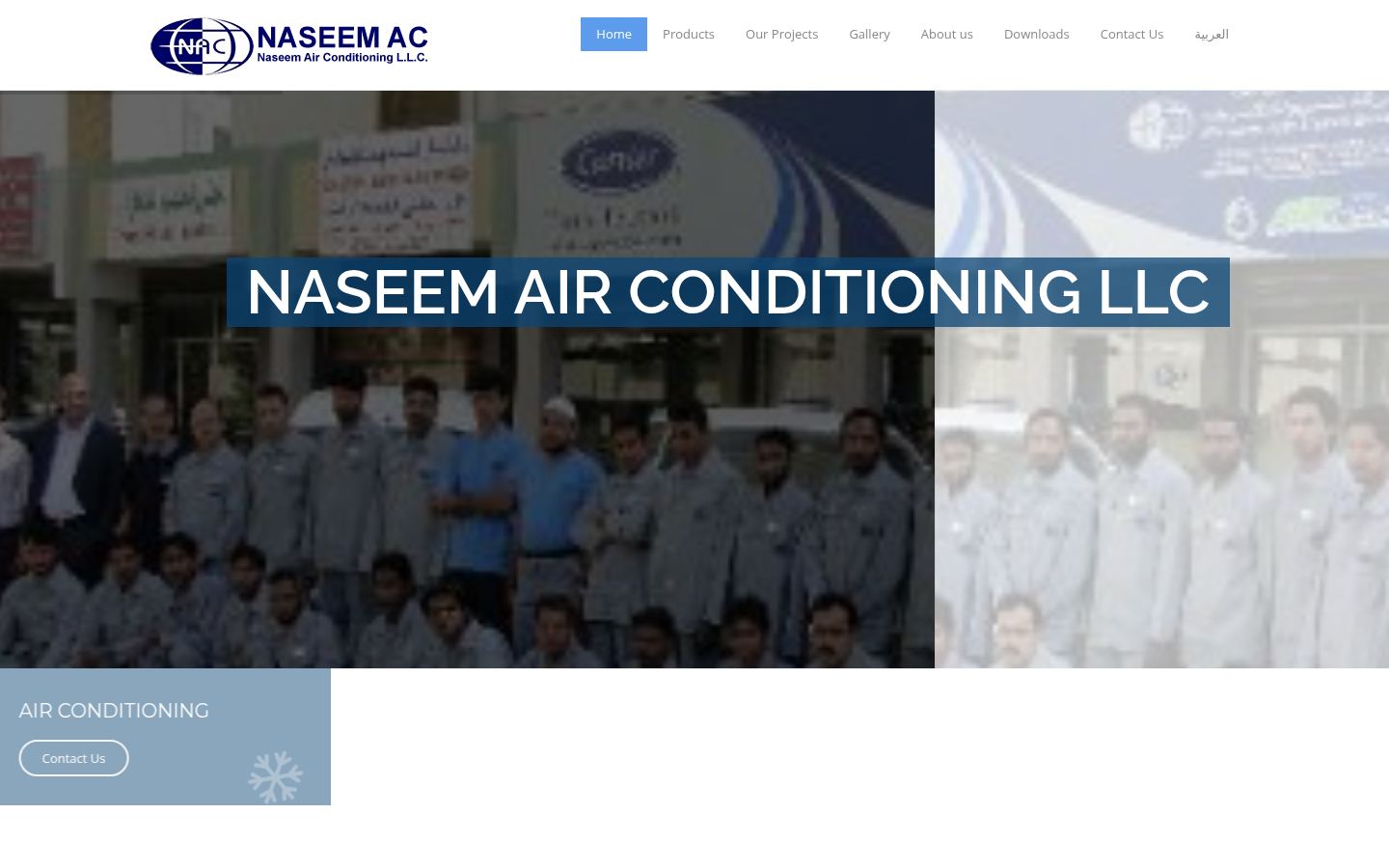 Naseem Air Conditioning · HOMEPAGE_SCREENSHOT