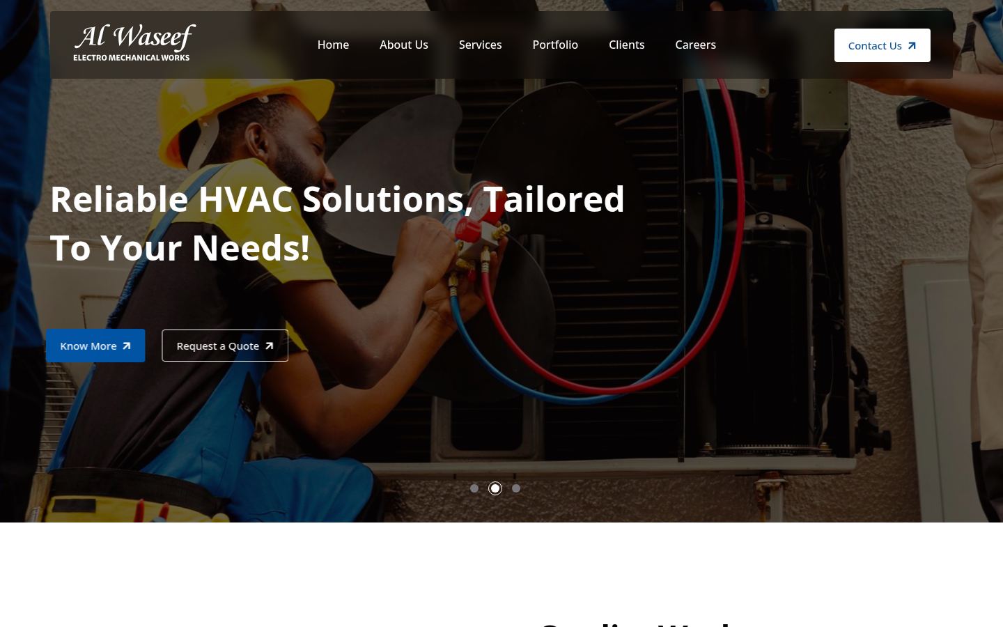 Al Waseef Electromechanical Works · HOMEPAGE_SCREENSHOT
