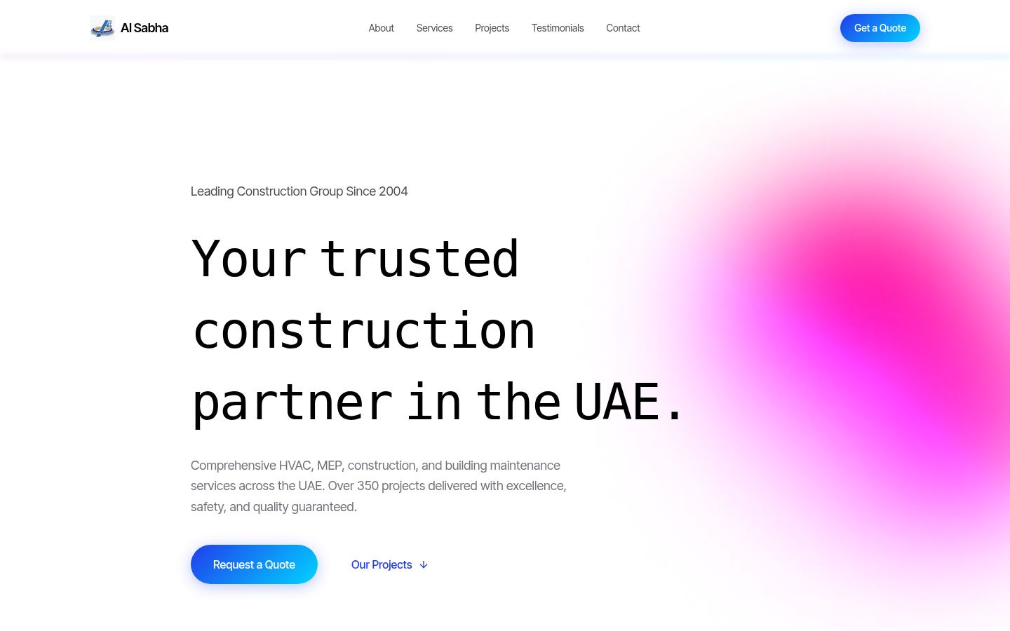 Al Sabha Technical Services LLC · HOMEPAGE_SCREENSHOT