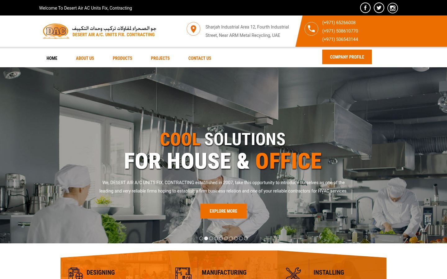 Desert Air AC Units Fix Contracting · HOMEPAGE_SCREENSHOT