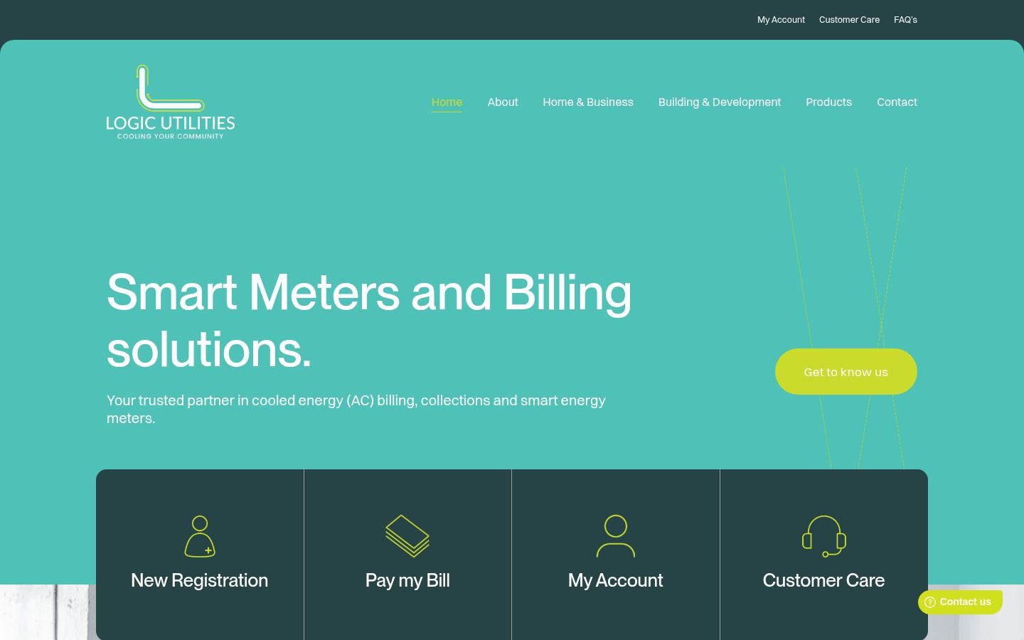 Logic Utilities District Cooling Services · HOMEPAGE_SCREENSHOT