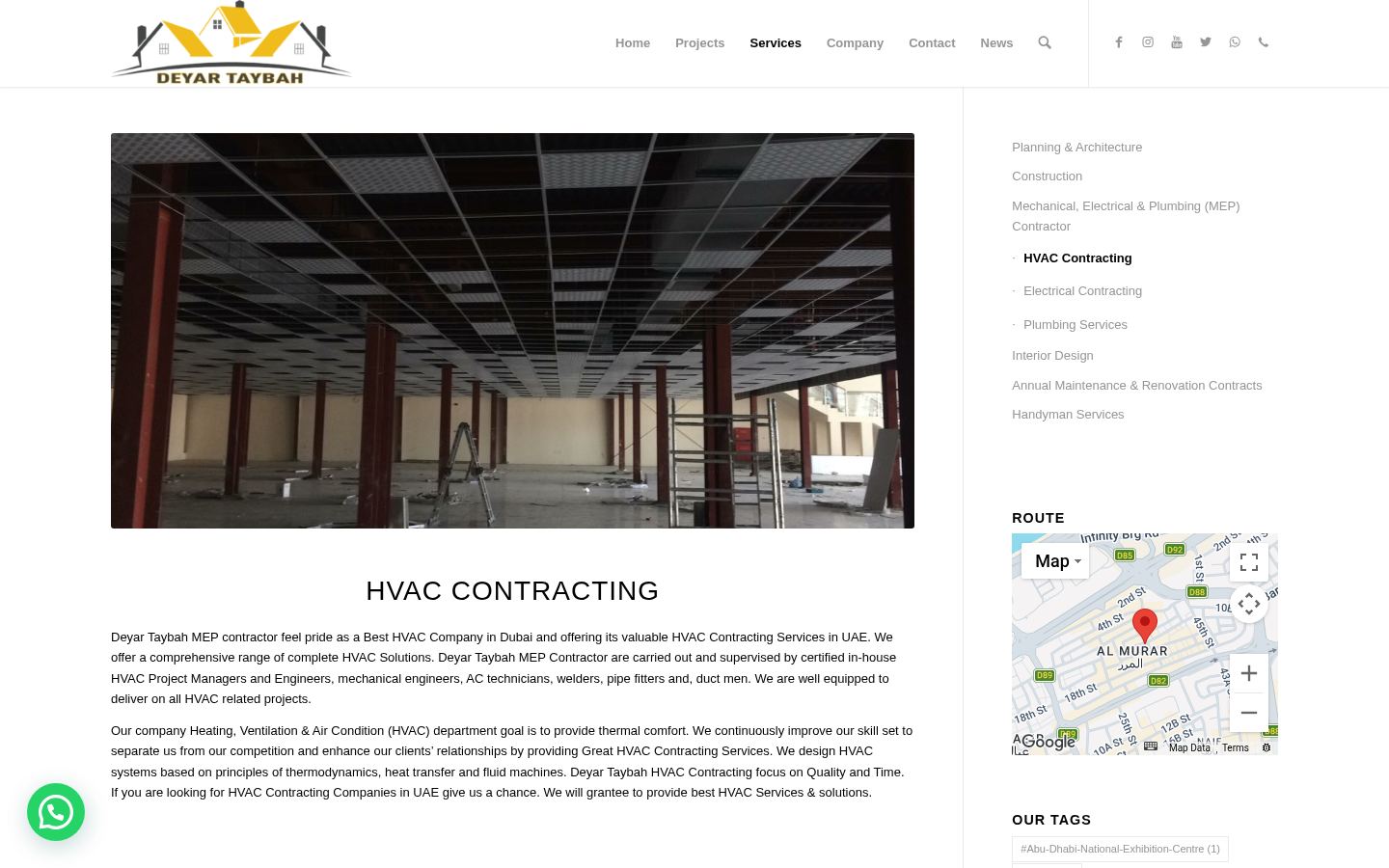 Deyar Taybah MEP Contractor · HOMEPAGE_SCREENSHOT