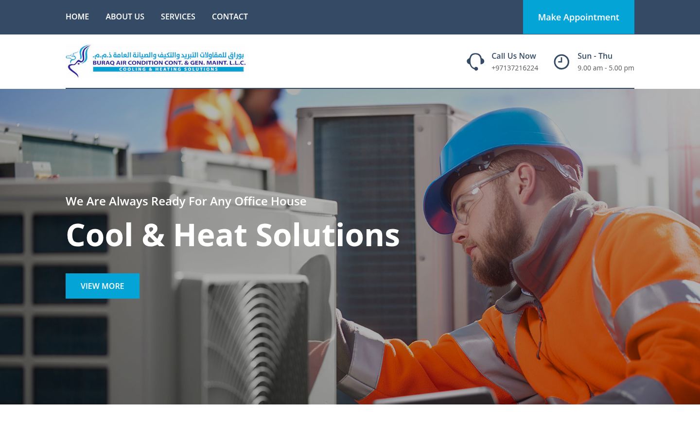 Buraq Air Condition Contracting And General Maintenance · HOMEPAGE_SCREENSHOT