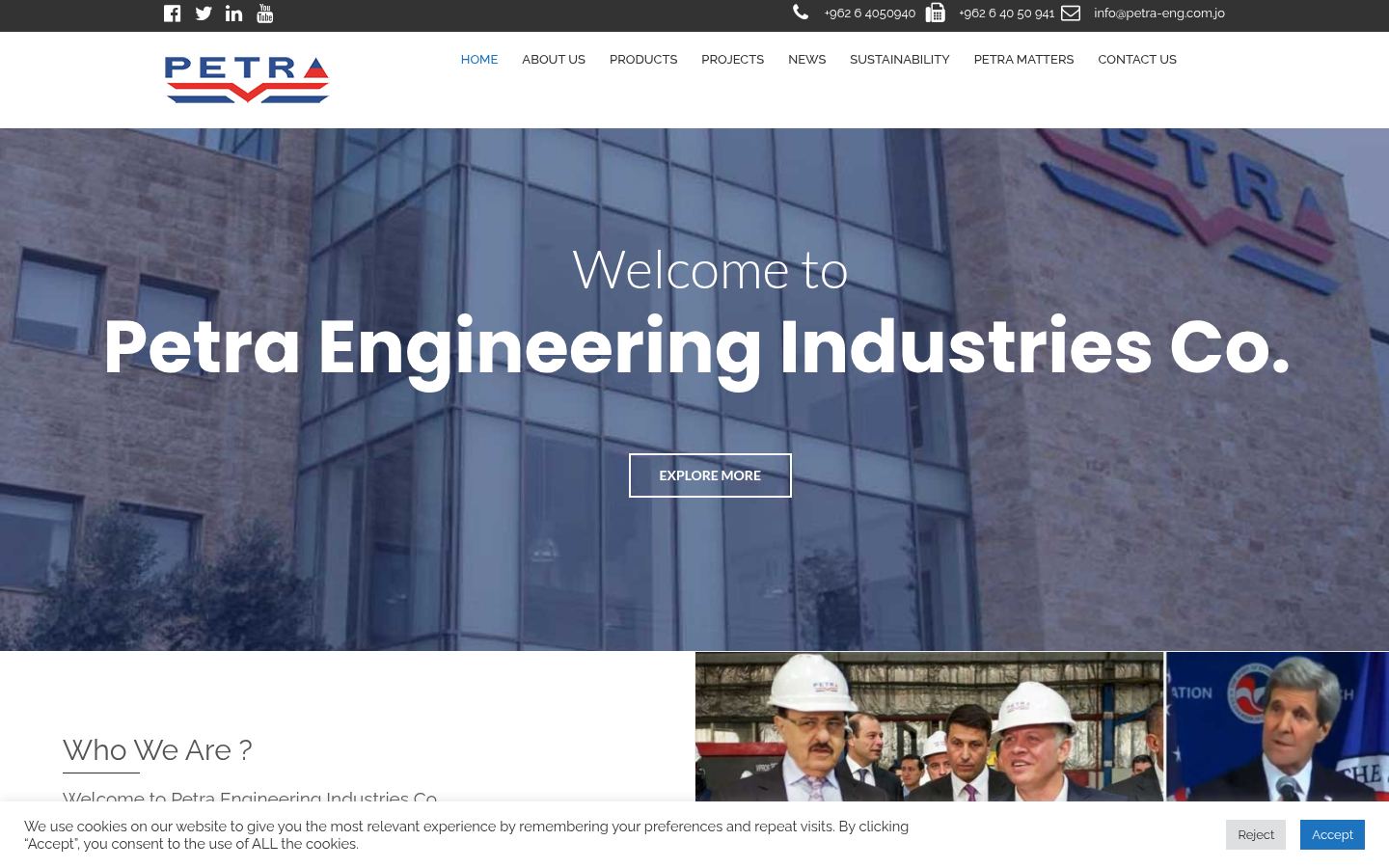 Petra Air Conditioning Company · HOMEPAGE_SCREENSHOT