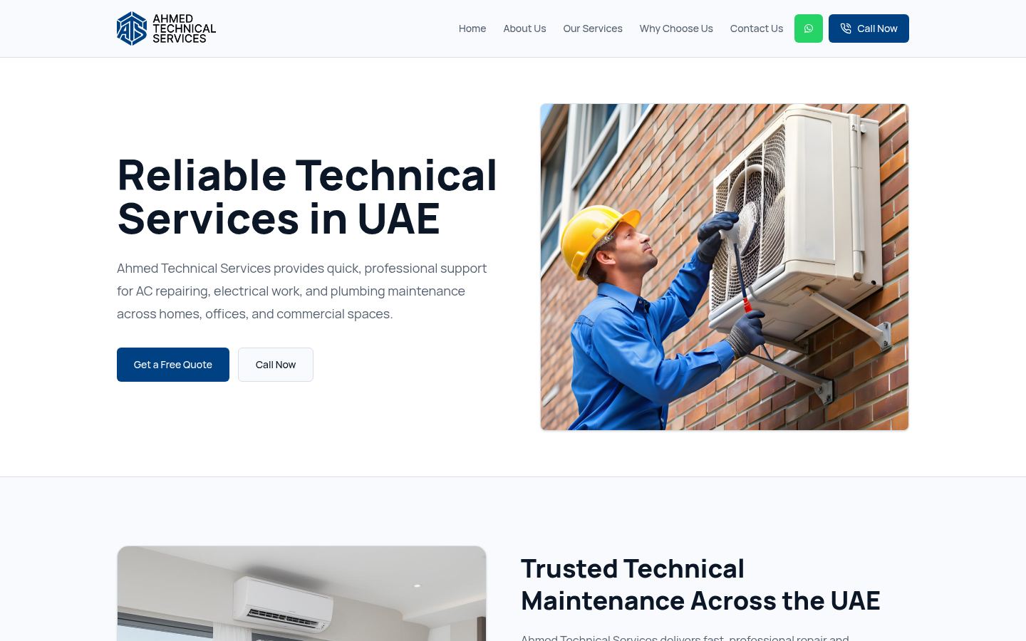 Ahmed Technical Services · HOMEPAGE_SCREENSHOT