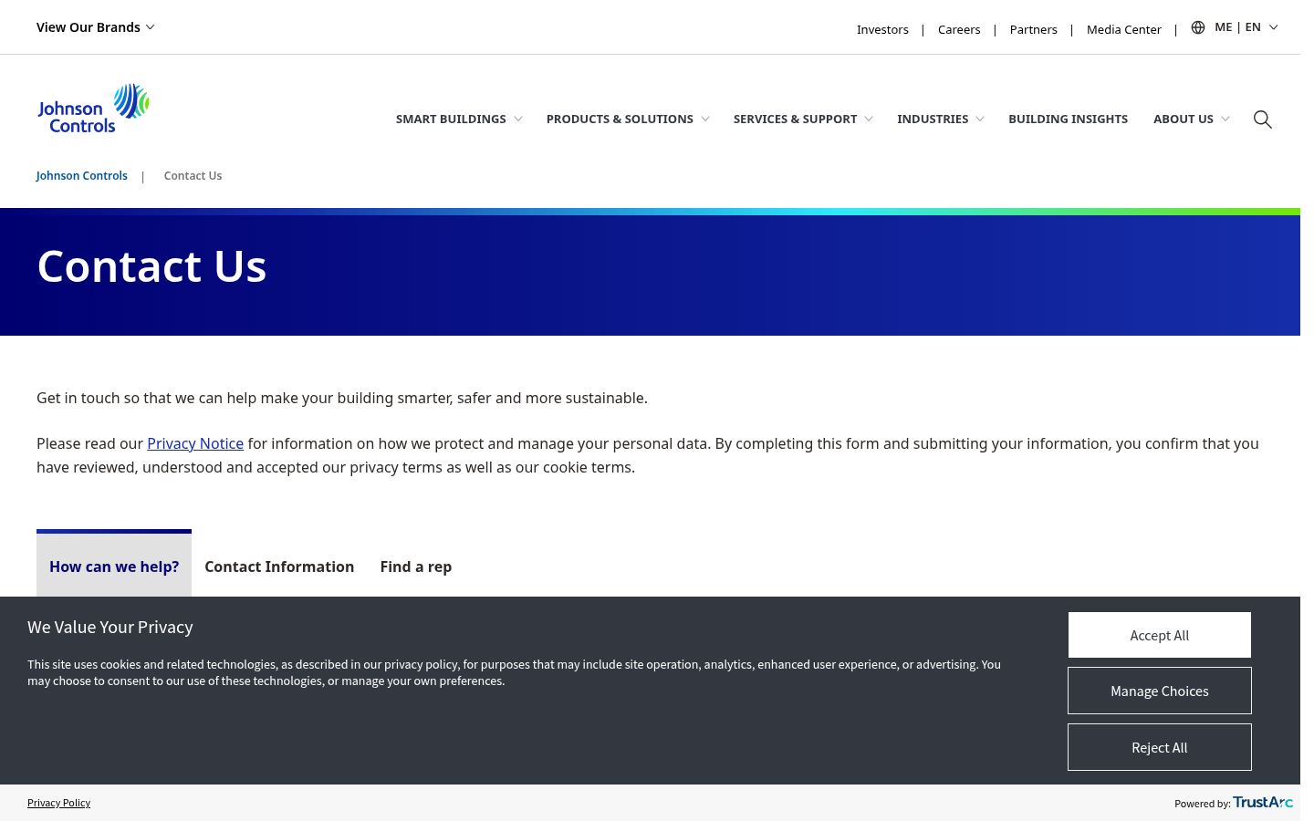 Johnson Controls UAE · HOMEPAGE_SCREENSHOT