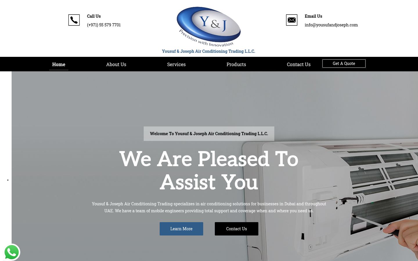 Yousuf & Joseph Air Conditioning Trading Llc · HOMEPAGE_SCREENSHOT