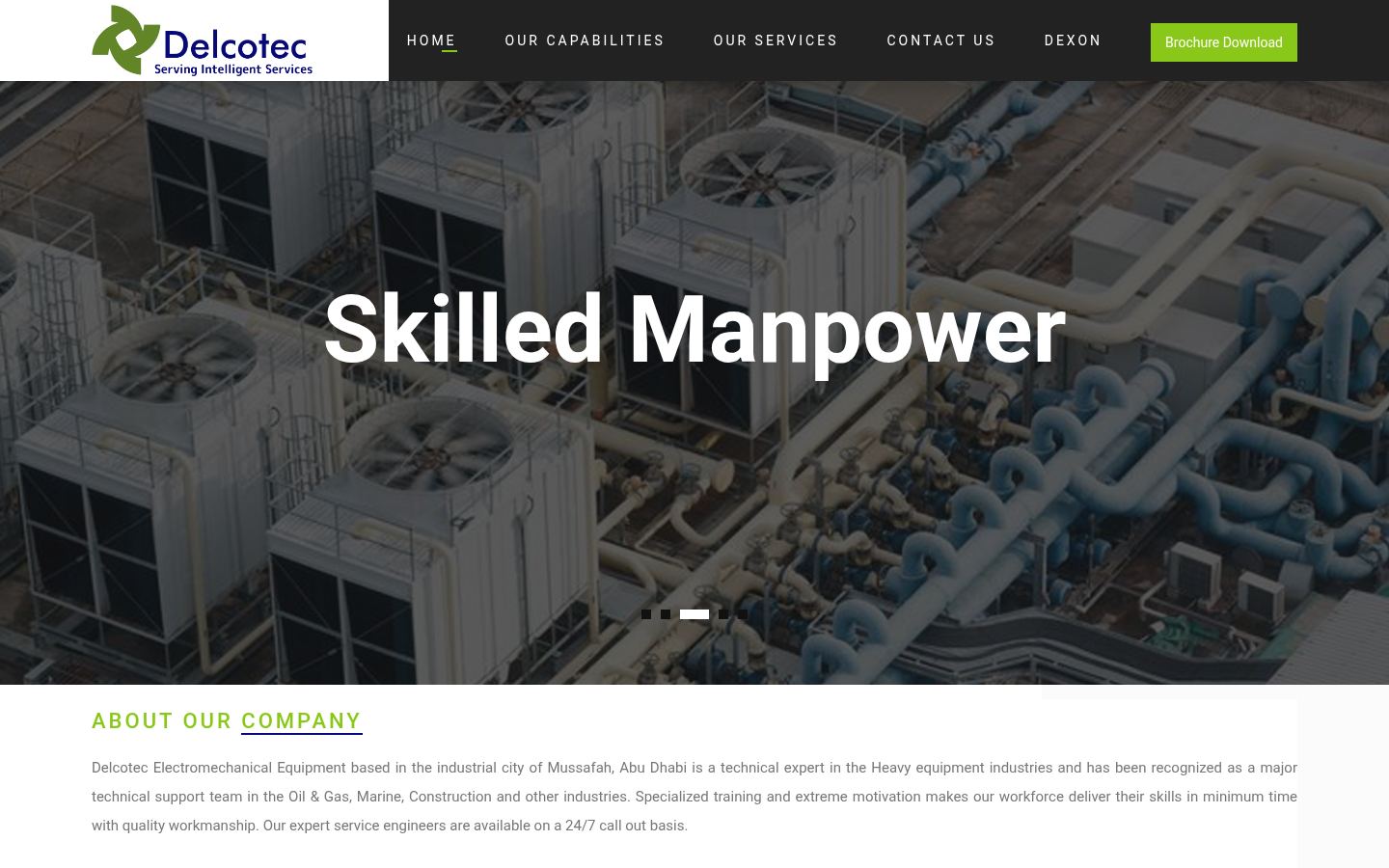 Delcotec Technical Services · HOMEPAGE_SCREENSHOT