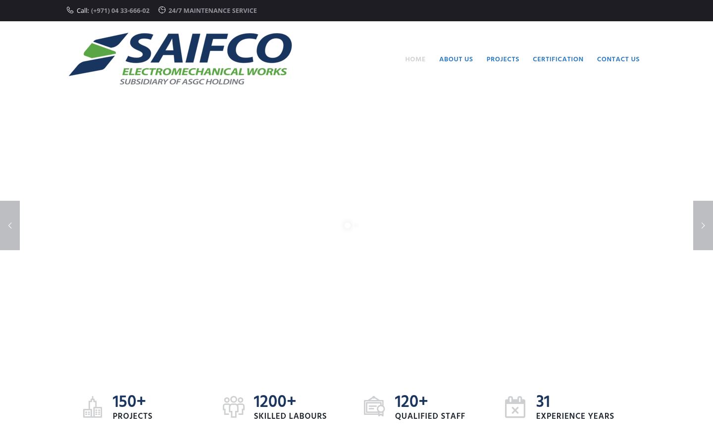 Saifco Electromechanical Works · HOMEPAGE_SCREENSHOT