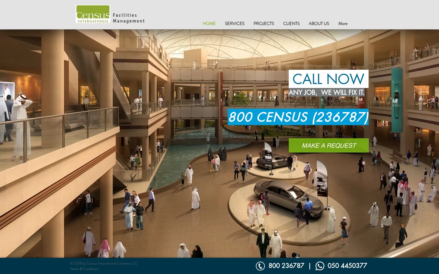 Census International Facility Management · HOMEPAGE_SCREENSHOT