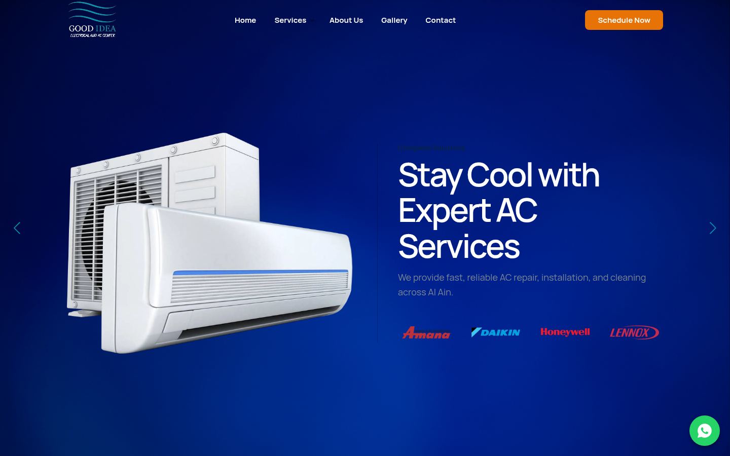 Good Idea AC and Electric Work Center · HOMEPAGE_SCREENSHOT
