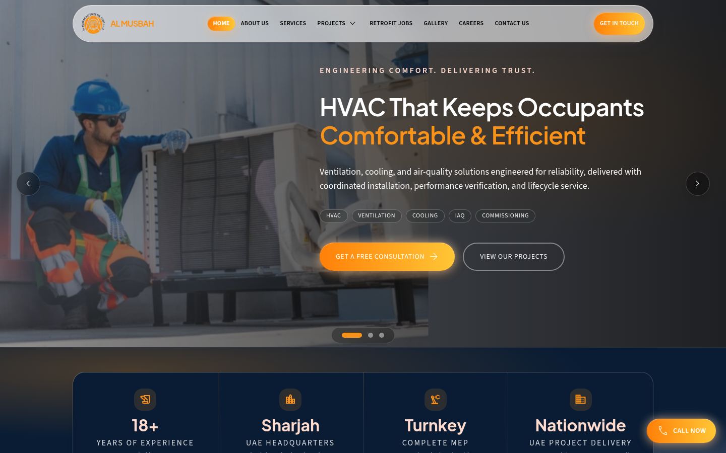 Al Musbah Electromechanical · HOMEPAGE_SCREENSHOT
