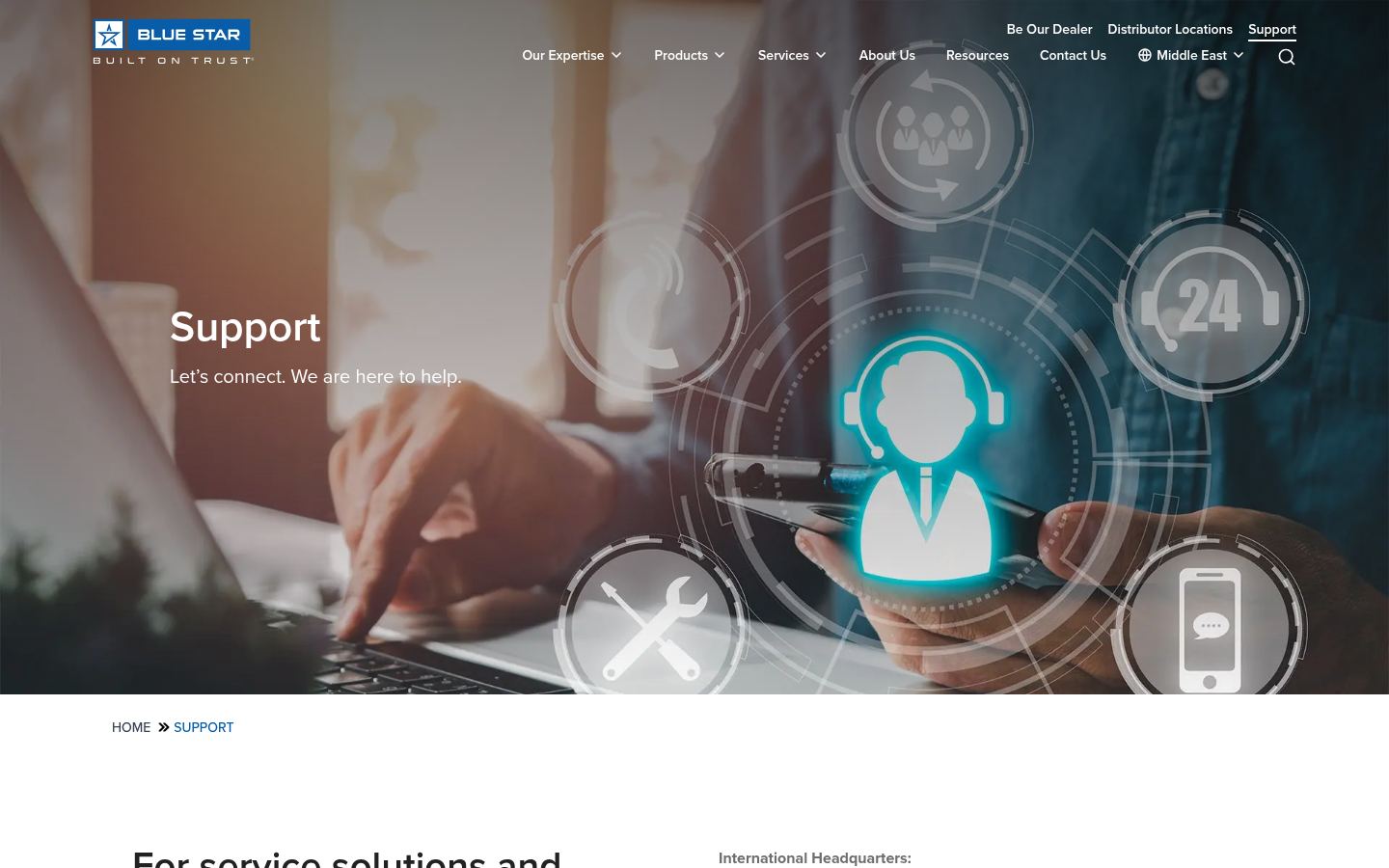 Blue Star Middle East · HOMEPAGE_SCREENSHOT