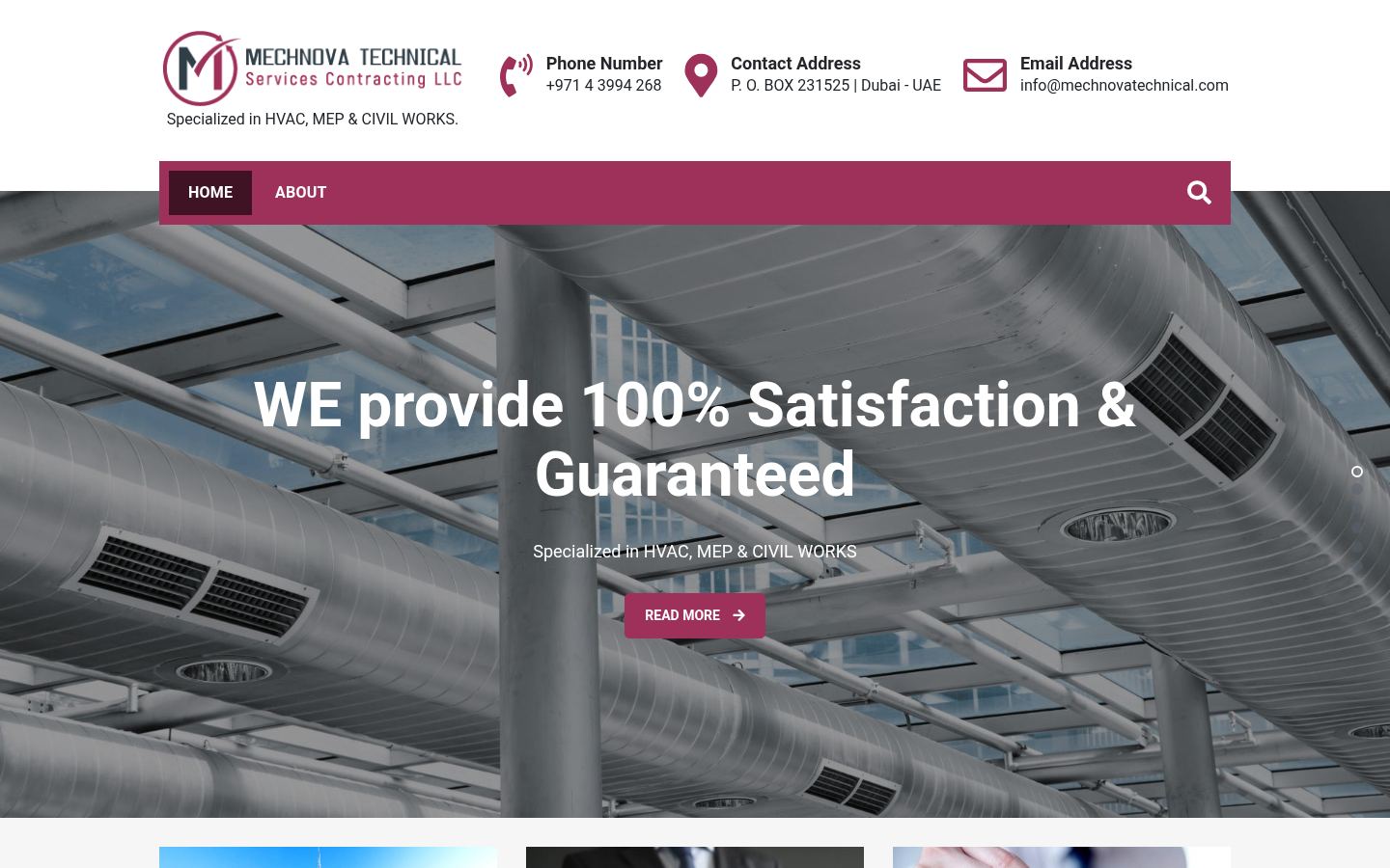 Mechnova Technical Services Contracting LLC · HOMEPAGE_SCREENSHOT