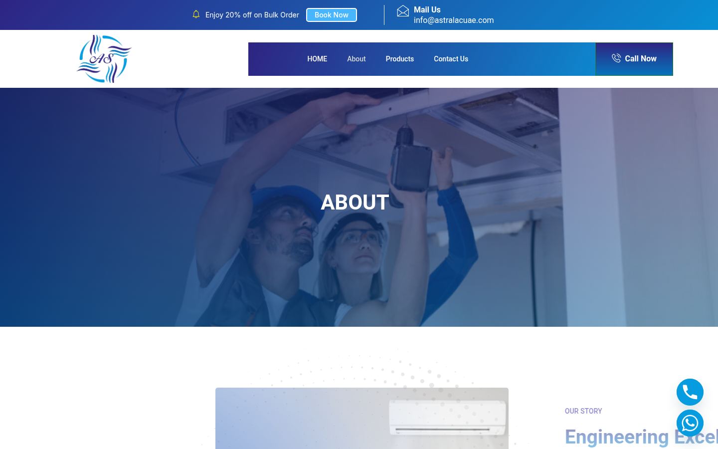 Astral Air Conditioning Industry · HOMEPAGE_SCREENSHOT