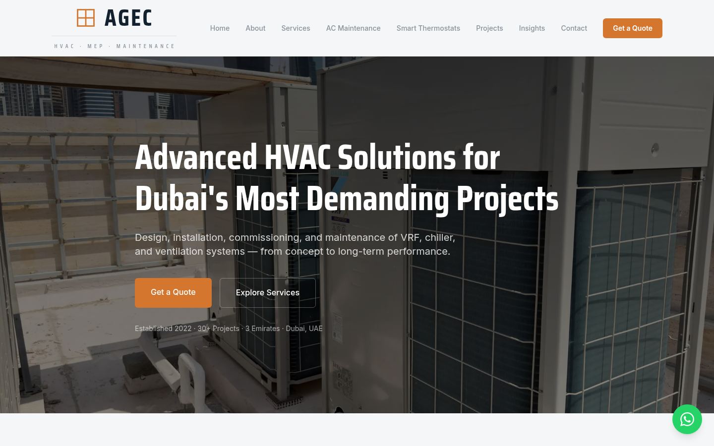 AGEC Technical Services · HOMEPAGE_SCREENSHOT