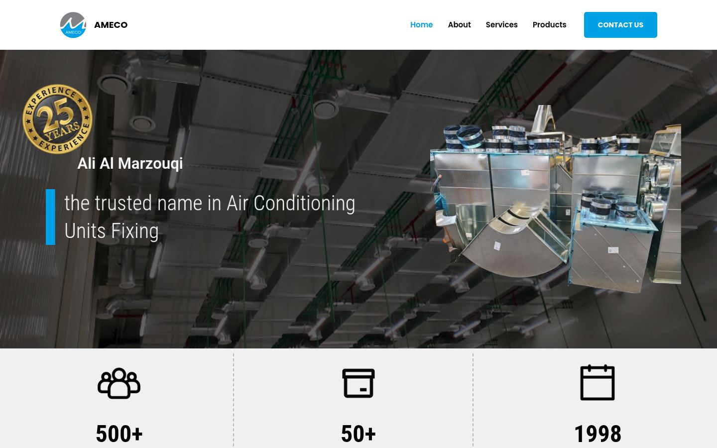 Al Marzouqi Engineering & Contracting · HOMEPAGE_SCREENSHOT