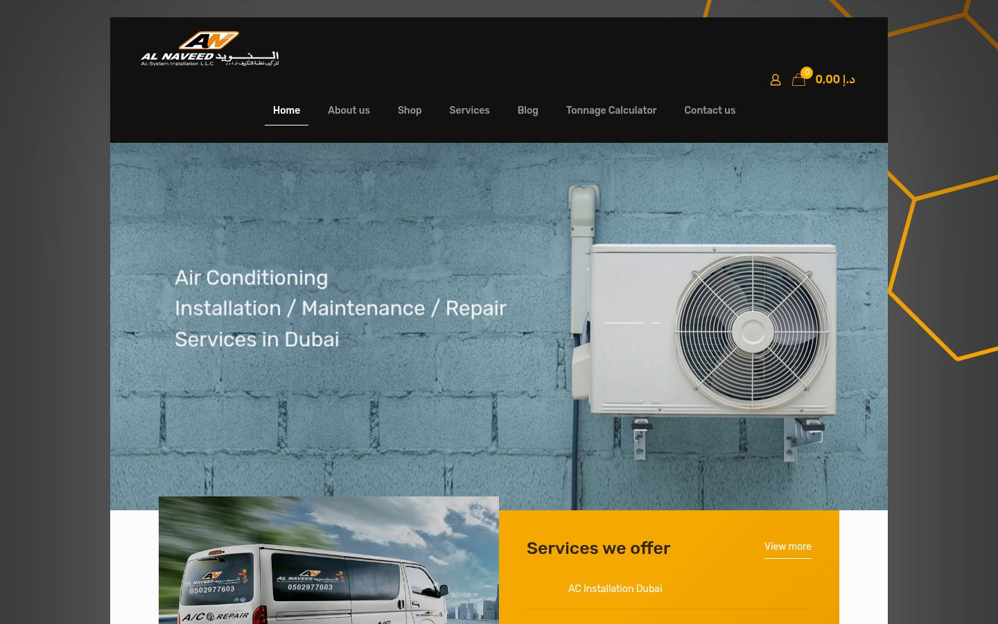 Al Naveed Air Conditioning · HOMEPAGE_SCREENSHOT