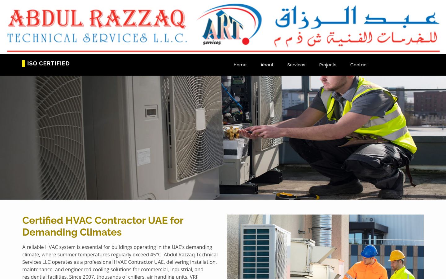 Abdul Razzaq Technical Services LLC · HOMEPAGE_SCREENSHOT